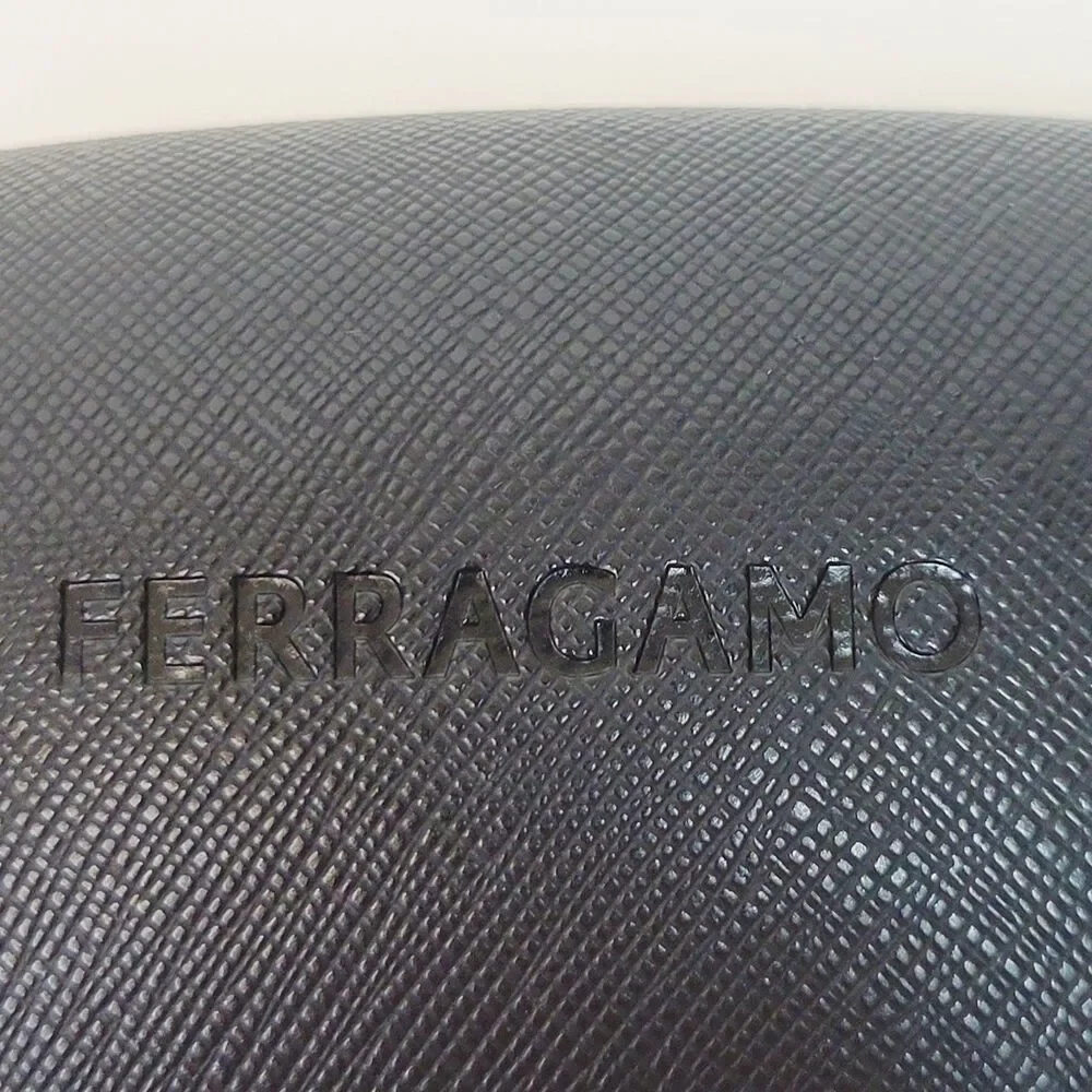 Ferragamo Black Hard Shell Eyeglasses Sunglasses Case Large Excellent Condition